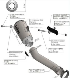 LEOVINCE SILENCIOSO LV-10 SIC58 SQUADRA CORSE HONDA CBR1000RR 17/20 S15207C58