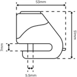 OXFORD CANDADO DISCO XD5 5.5M+cable Recordatorio 10 OXFORD CANDADO DISCO XD5 5.5M+cable Recordatorio -Factory Bike Tianda 148079
