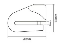 OXFORD CANDADO DISCO XD6 + CABLE RECORDATORIO LK207 -Factory Bike Tianda 148090