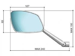 ESPEJO RIZOMA 4D ALUMINIO NEGRO (IZQUIERDO) BS210B 3 ESPEJO RIZOMA 4D ALUMINIO NEGRO (IZQUIERDO) BS210B - Imagen 3