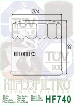 Filtro De Aceite Hiflofiltro HF740