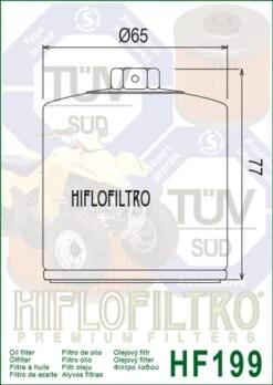 Filtro De Aceite Hiflofiltro HF199