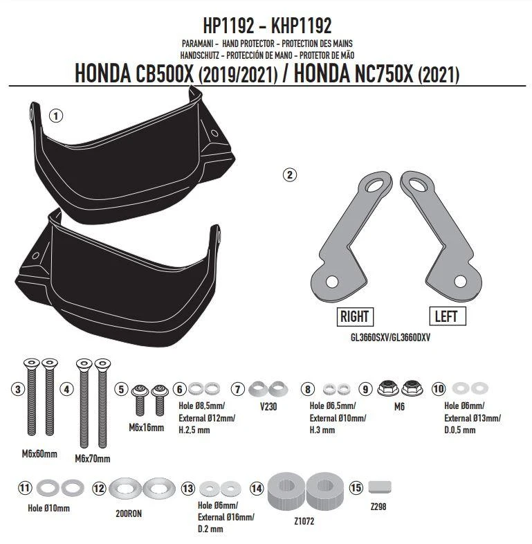 GIVI PARAMANOS HP1192 PARA HONDA NC750X 1 GIVI PARAMANOS HP1192 PARA HONDA NC750X
